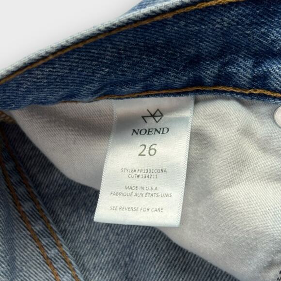 NOEND Denim High-Rise Straight Crop Jeans Size 26 - Picture 7 of 12